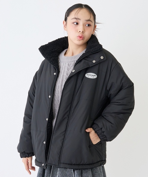 9 150 ブラック　リバーシブルブルゾン セール】リバーシブルボアブルゾン（ブルゾン）｜LOVETOXIC