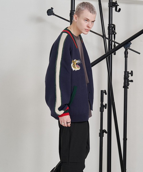 SeeSew シーソー　刺繍カーディガン 虎　上着　ジャケット　ニット　トラ SeeSew カーディガン 「UNISEX」SKA CARDIGAN/スカカーディガン メンズ