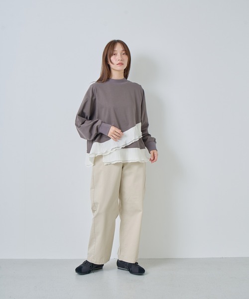 Kelen(ケレン)の「「KELEN / ケレン」カーブラインチノパンツ(チノパンツ・レディース・ブラック/ライトベージュ/ベージュ・S/M)」の12枚目の写真