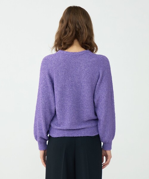 BALLSEY（ボールジィ）の「メタリックブークレー クルーネックプルオーバー（ニット/セーター・レディース・パープル系その他/ブラック系その他・S）」の6枚目の写真
