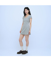 CURETTY（キュリティ）の「C V NECK HALF-SLEEVE DRESS_GREY（ワンピース）」