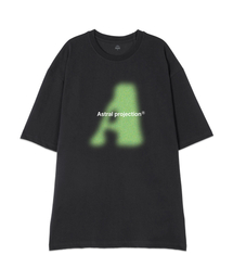 [オーバーサイズ]ビッグA 13番手コットンラウンドネック半袖Tシャツ_チャコール