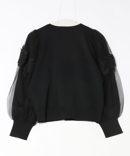 STRAWBERRY-FIELDS（ストロベリーフィールズ）の「ポーツポリー_レース*チュールスリーブニット（ニット/セーター・レディース・ブラック/ベージュ・2）」の17枚目の写真