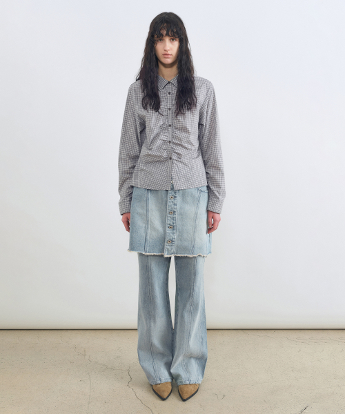 INSILENCE WOMEN(インサイレンスウーマン)の「ディバイドデニムスカートブルー(スカート・レディース・その他・SMALL/MEDIUM/LARGE)」の2枚目の写真