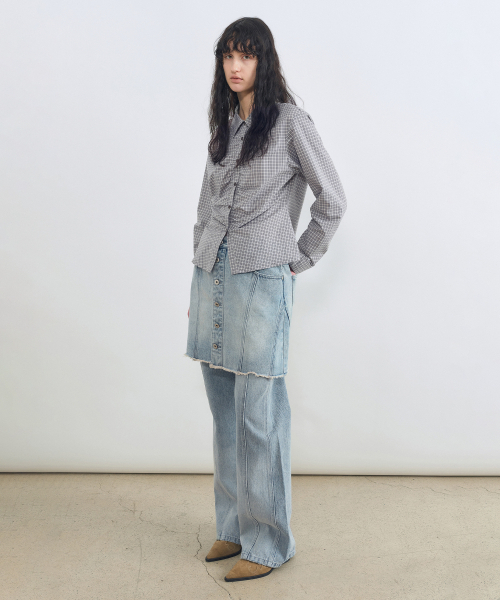 INSILENCE WOMEN(インサイレンスウーマン)の「ディバイドデニムスカートブルー(スカート・レディース・その他・SMALL/MEDIUM/LARGE)」の3枚目の写真