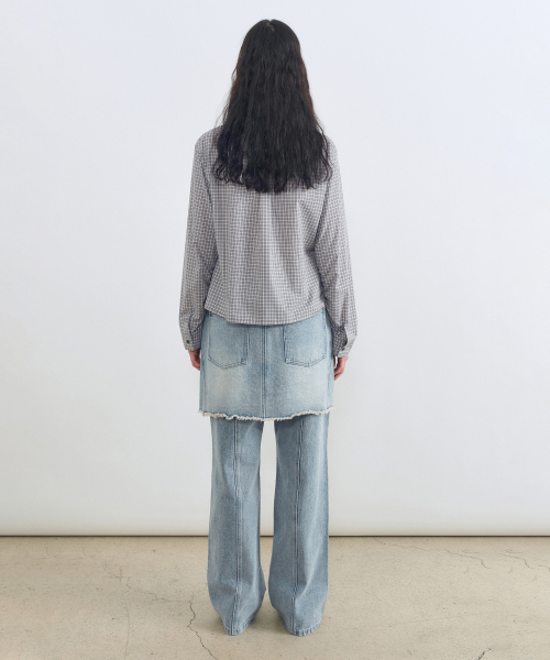 INSILENCE WOMEN(インサイレンスウーマン)の「ディバイドデニムスカートブルー(スカート・レディース・その他・SMALL/MEDIUM/LARGE)」の4枚目の写真