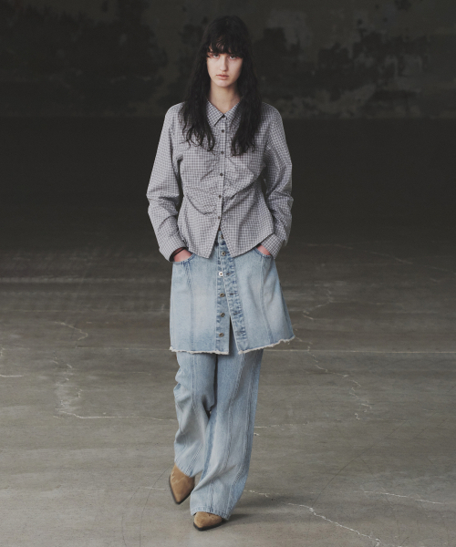 INSILENCE WOMEN(インサイレンスウーマン)の「ディバイドデニムスカートブルー(スカート・レディース・その他・SMALL/MEDIUM/LARGE)」の5枚目の写真