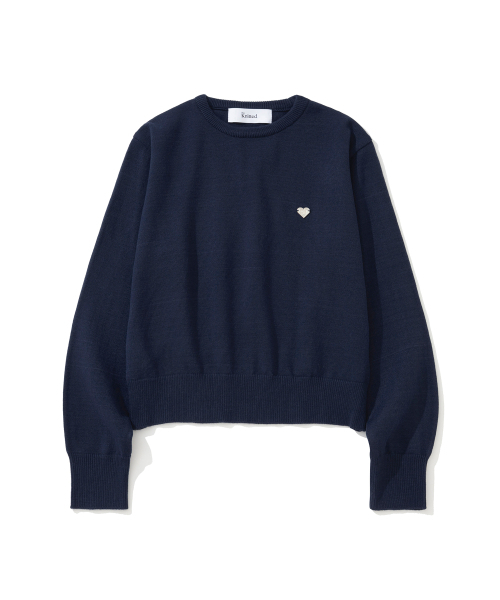 KNITTED（ニッティド）の「(W) ベーシックエッセンシャルウォッシャブルラウンドニットNAVY（ニット/セーター・レディース・その他・FREE）」の2枚目の写真