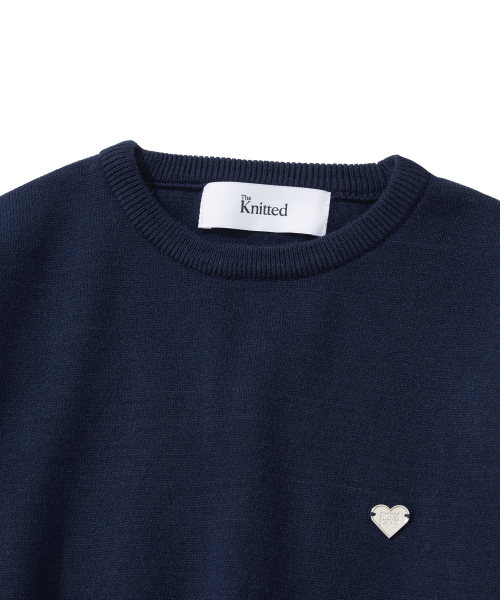 KNITTED（ニッティド）の「(W) ベーシックエッセンシャルウォッシャブルラウンドニットNAVY（ニット/セーター・レディース・その他・FREE）」の3枚目の写真