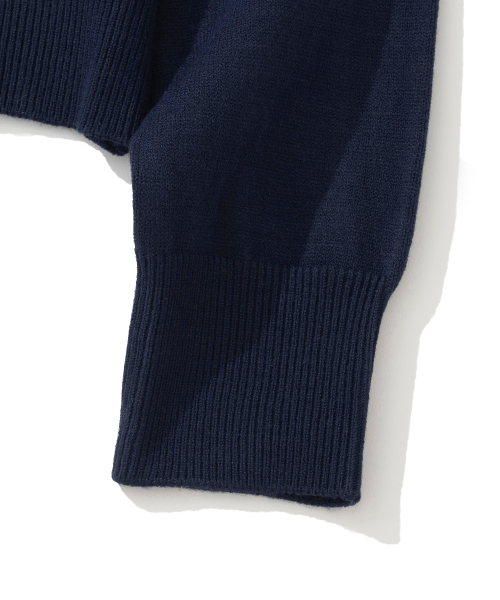 KNITTED（ニッティド）の「(W) ベーシックエッセンシャルウォッシャブルラウンドニットNAVY（ニット/セーター・レディース・その他・FREE）」の5枚目の写真