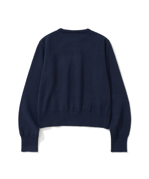 KNITTED（ニッティド）の「(W) ベーシックエッセンシャルウォッシャブルラウンドニットNAVY（ニット/セーター・レディース・その他・FREE）」の7枚目の写真