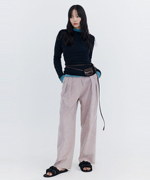 ウールドレープTシャツ_ネイビー