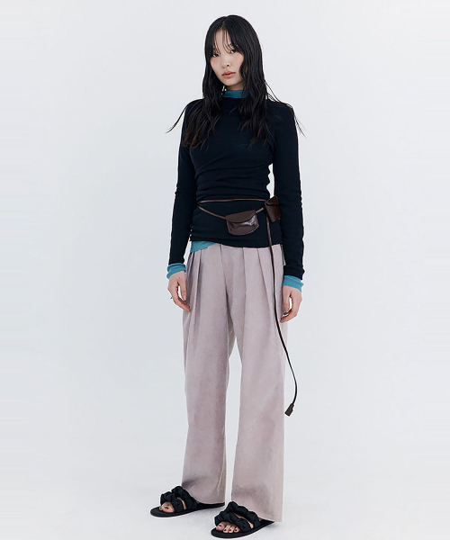 WNDERKAMMER(ブンダーカンマー)の「ウールドレープTシャツ_ネイビー(Tシャツ/カットソー・レディース・その他・SMALL/MEDIUM)」の4枚目の写真