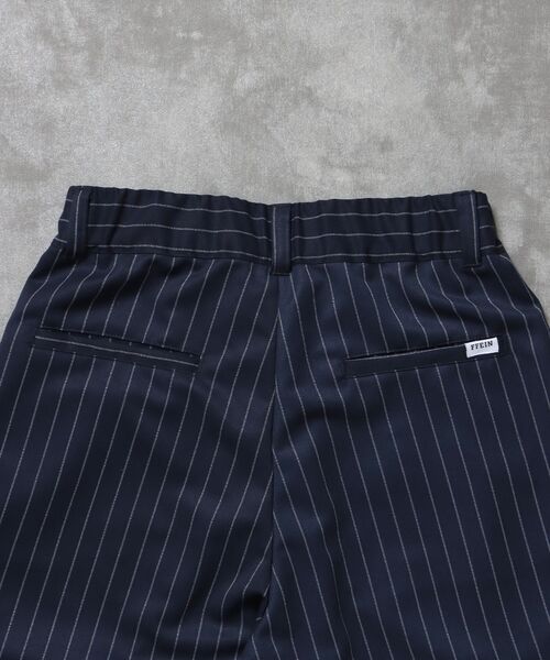 FFEIN（フェイン）の「【FFEIN（フェイン）】ストライプワイドタックパンツ / スラックス パンツ ドローストリング ストライプ 起毛  タック（その他パンツ・メンズ・ブルーグレー/ブラック/ネイビー/グレー・LARGE/MEDIUM/SMALL）」の8枚目の写真