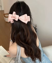 Vini（ヴィニ）の「サテン リボン バナナ クリップ（バレッタ/ヘアクリップ）」