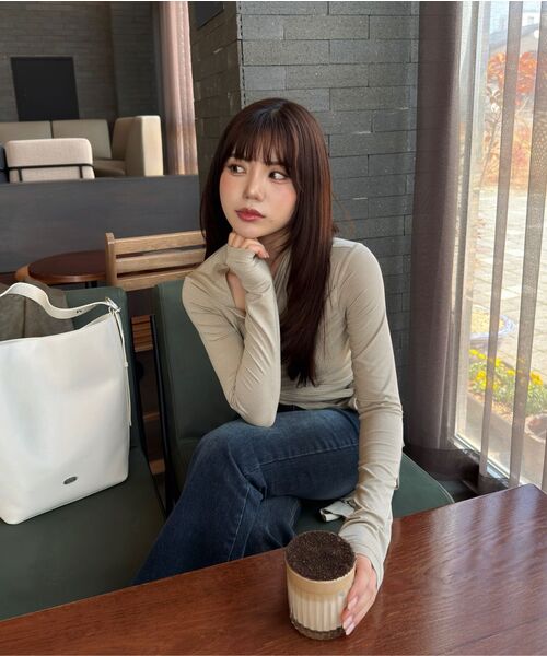 KIMZISU(キムジス)の「Multi-Tie Draped Jersey Top _ GREY(Tシャツ/カットソー・レディース・ライトグレー・SMALL/MEDIUM)」の9枚目の写真