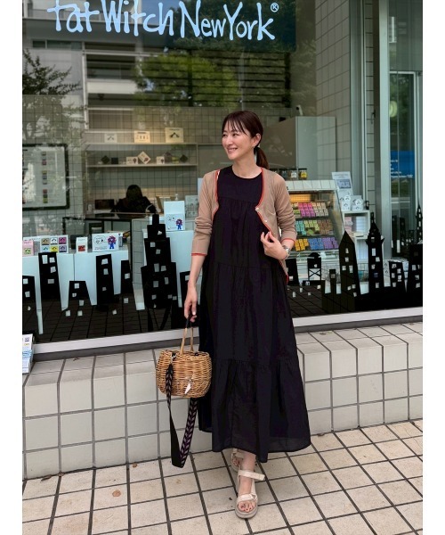 Day and Grade(デイアンドグレイド)の「【前田ゆかセレクト】バイカラーシアーカーディガン(カーディガン/ボレロ・レディース・ベージュ系その他/グレー系その他・FREE)」の11枚目の写真
