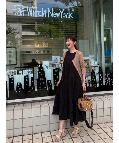 Day and Grade(デイアンドグレイド)の「【前田ゆかセレクト】バイカラーシアーカーディガン(カーディガン/ボレロ・レディース・ベージュ系その他/グレー系その他・FREE)」の12枚目の写真