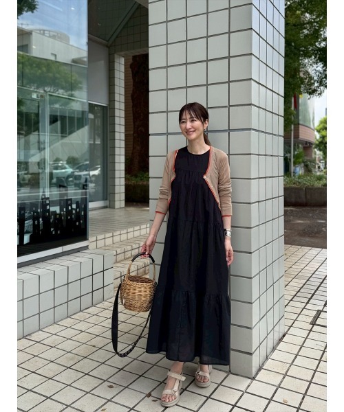 Day and Grade(デイアンドグレイド)の「【前田ゆかセレクト】バイカラーシアーカーディガン(カーディガン/ボレロ・レディース・ベージュ系その他/グレー系その他・FREE)」の15枚目の写真