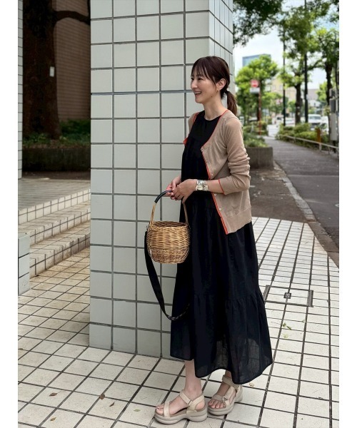 Day and Grade(デイアンドグレイド)の「【前田ゆかセレクト】バイカラーシアーカーディガン(カーディガン/ボレロ・レディース・ベージュ系その他/グレー系その他・FREE)」の16枚目の写真