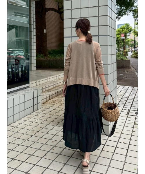 Day and Grade(デイアンドグレイド)の「【前田ゆかセレクト】バイカラーシアーカーディガン(カーディガン/ボレロ・レディース・ベージュ系その他/グレー系その他・FREE)」の17枚目の写真