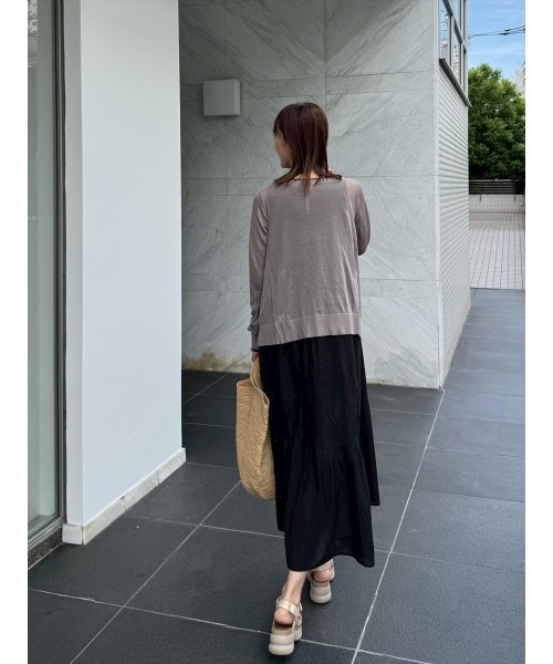 Day and Grade(デイアンドグレイド)の「【前田ゆかセレクト】バイカラーシアーカーディガン(カーディガン/ボレロ・レディース・ベージュ系その他/グレー系その他・FREE)」の19枚目の写真