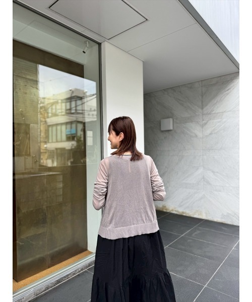 Day and Grade(デイアンドグレイド)の「【前田ゆかセレクト】バイカラーシアーカーディガン(カーディガン/ボレロ・レディース・ベージュ系その他/グレー系その他・FREE)」の21枚目の写真