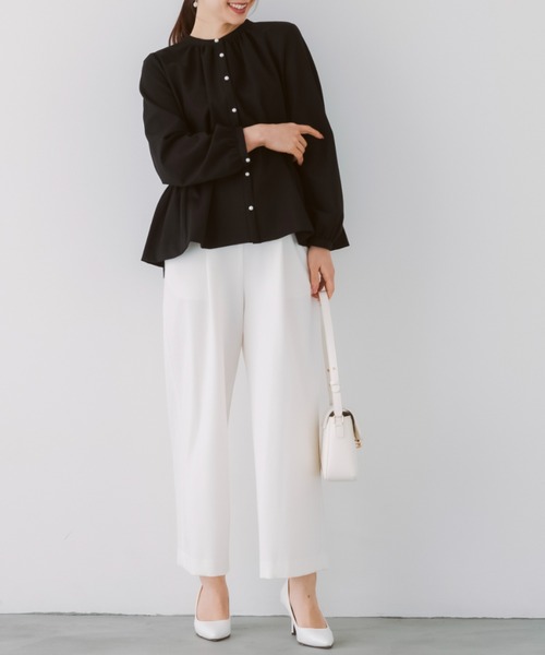 【現行品】フェミニニティチュニックブラウス ホワイト ソーノ 現行品】【DRY POPLIN】フェミニニティチュニックブラウス ソーノ