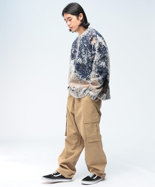 SAKAZEN(サカゼン)の「Cathy's Closet (キャシーズ クロセット) アブストラクト(抽象)柄 クルーネック ニット 52706005(ニット/セーター・メンズ・ベージュ/アイボリー/ブラック/ワイン・M/L)」の5枚目の写真