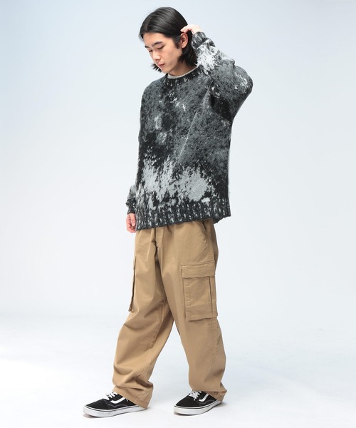 SAKAZEN(サカゼン)の「Cathy's Closet (キャシーズ クロセット) アブストラクト(抽象)柄 クルーネック ニット 52706005(ニット/セーター・メンズ・ベージュ/アイボリー/ブラック/ワイン・M/L)」の6枚目の写真