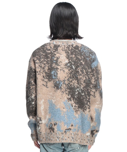 SAKAZEN(サカゼン)の「Cathy's Closet (キャシーズ クロセット) アブストラクト(抽象)柄 クルーネック ニット 52706005(ニット/セーター・メンズ・ベージュ/アイボリー/ブラック/ワイン・M/L)」の13枚目の写真