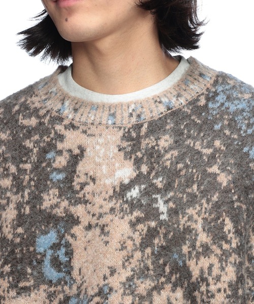 SAKAZEN(サカゼン)の「Cathy's Closet (キャシーズ クロセット) アブストラクト(抽象)柄 クルーネック ニット 52706005(ニット/セーター・メンズ・ベージュ/アイボリー/ブラック/ワイン・M/L)」の14枚目の写真