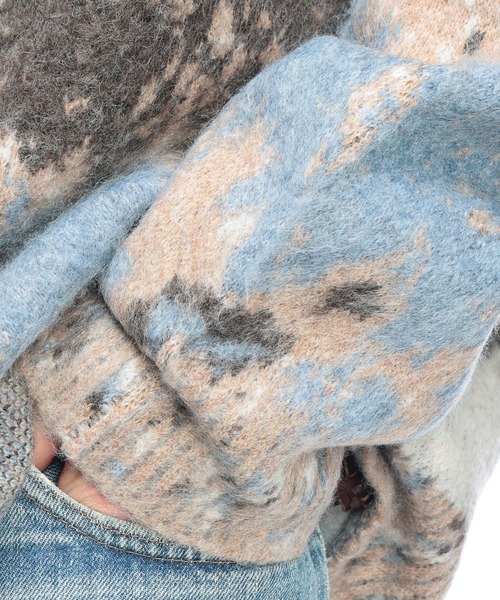 SAKAZEN(サカゼン)の「Cathy's Closet (キャシーズ クロセット) アブストラクト(抽象)柄 クルーネック ニット 52706005(ニット/セーター・メンズ・ベージュ/アイボリー/ブラック/ワイン・M/L)」の15枚目の写真