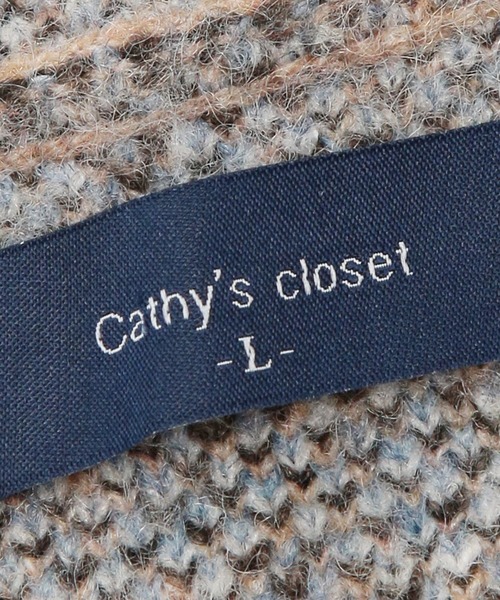 SAKAZEN(サカゼン)の「Cathy's Closet (キャシーズ クロセット) アブストラクト(抽象)柄 クルーネック ニット 52706005(ニット/セーター・メンズ・ベージュ/アイボリー/ブラック/ワイン・M/L)」の18枚目の写真