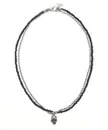 VLACK VEAST（ブラック ビースト）の「スカルダブルストリングネックレス _ JW4509（ネックレス）」