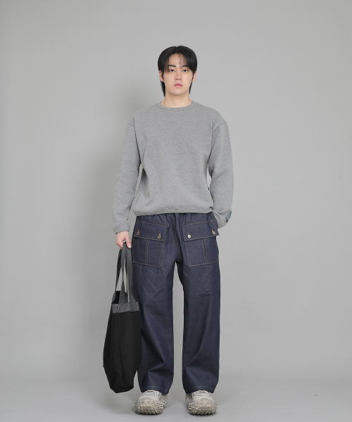 SAINTCREW(セントクルー)の「ミニマルビッグサイズショルダーバッグ MBS-122 グレー/ブラック(エコバッグ/サブバッグ・メンズ・その他・フリー)」の8枚目の写真