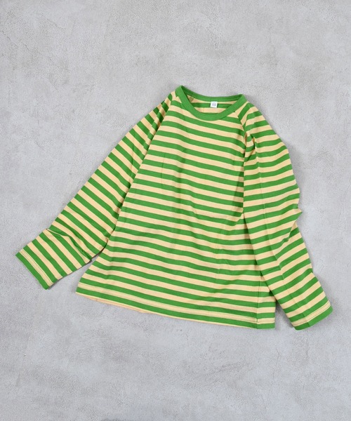 MARKEY'S（マーキーズ）の「サキソメボーダーカットソー（Tシャツ/カットソー・キッズ・ブラック系その他/イエロー系その他/ブラウン系その他/レッド系その他/グリーン系その他・100/95/90/80/150/140/130/120/110）」の3枚目の写真