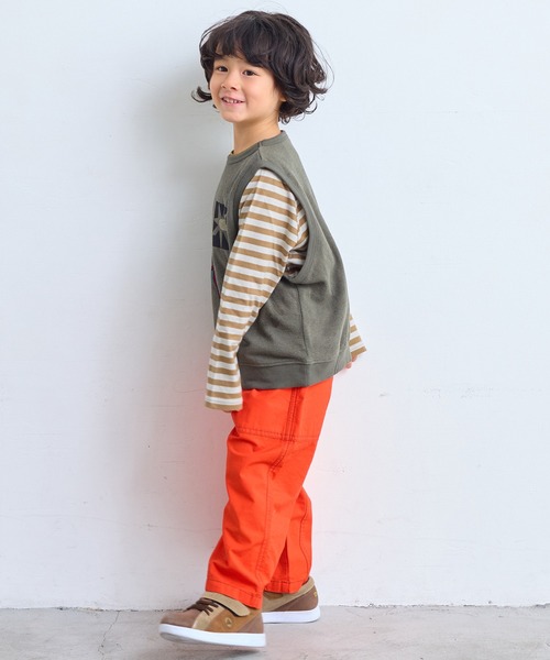 MARKEY'S（マーキーズ）の「サキソメボーダーカットソー（Tシャツ/カットソー・キッズ・ブラック系その他/イエロー系その他/ブラウン系その他/レッド系その他/グリーン系その他・100/95/90/80/150/140/130/120/110）」の18枚目の写真