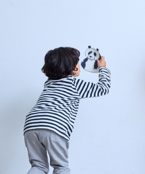 MARKEY'S（マーキーズ）の「サキソメボーダーカットソー（Tシャツ/カットソー・キッズ・ブラック系その他/イエロー系その他/ブラウン系その他/レッド系その他/グリーン系その他・100/95/90/80/150/140/130/120/110）」の7枚目の写真