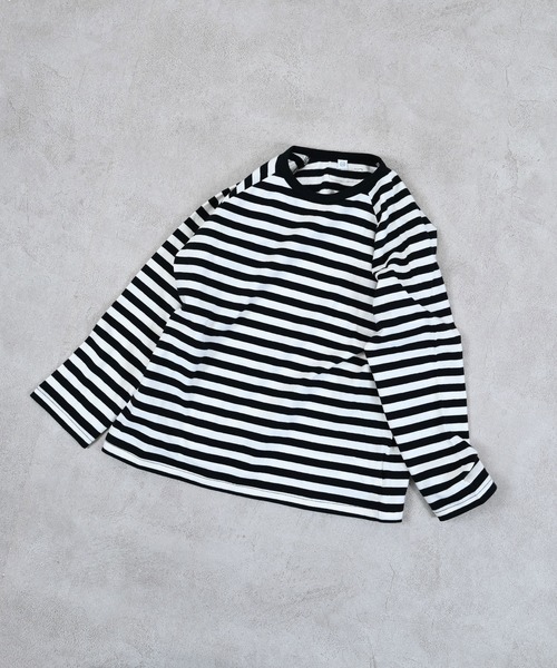 MARKEY'S（マーキーズ）の「サキソメボーダーカットソー（Tシャツ/カットソー・キッズ・ブラック系その他/イエロー系その他/ブラウン系その他/レッド系その他/グリーン系その他・100/95/90/80/150/140/130/120/110）」の6枚目の写真