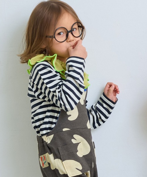 MARKEY'S（マーキーズ）の「サキソメボーダーカットソー（Tシャツ/カットソー・キッズ・ブラック系その他/イエロー系その他/ブラウン系その他/レッド系その他/グリーン系その他・100/95/90/80/150/140/130/120/110）」の12枚目の写真