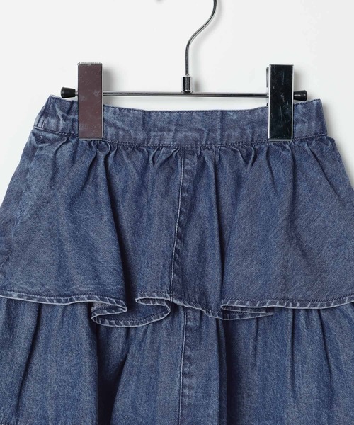 GLOBAL WORK（グローバルワーク）の「インナー付きデニムフリルスカート/T/625221（デニムスカート・キッズ・ブラック/ネイビー・100cm/110cm/120cm）」の5枚目の写真