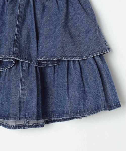 GLOBAL WORK（グローバルワーク）の「インナー付きデニムフリルスカート/T/625221（デニムスカート・キッズ・ブラック/ネイビー・100cm/110cm/120cm）」の6枚目の写真