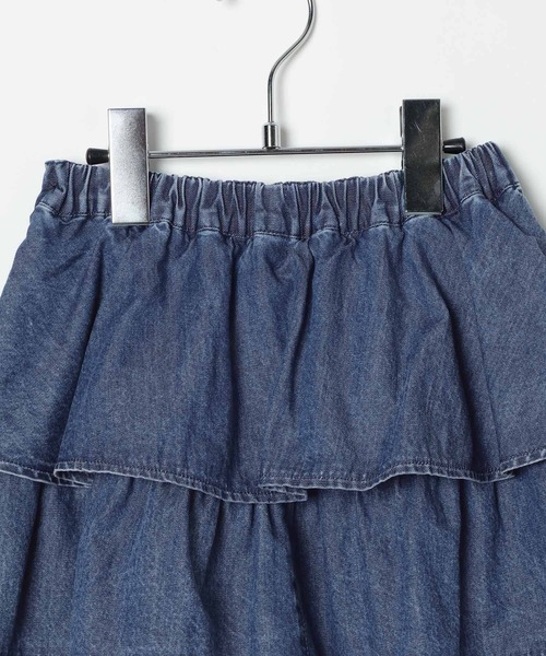 GLOBAL WORK（グローバルワーク）の「インナー付きデニムフリルスカート/T/625221（デニムスカート・キッズ・ブラック/ネイビー・100cm/110cm/120cm）」の8枚目の写真