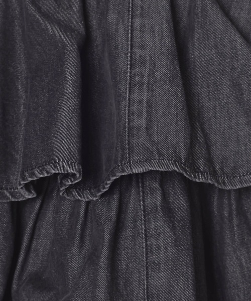 GLOBAL WORK（グローバルワーク）の「インナー付きデニムフリルスカート/T/625221（デニムスカート・キッズ・ブラック/ネイビー・100cm/110cm/120cm）」の10枚目の写真