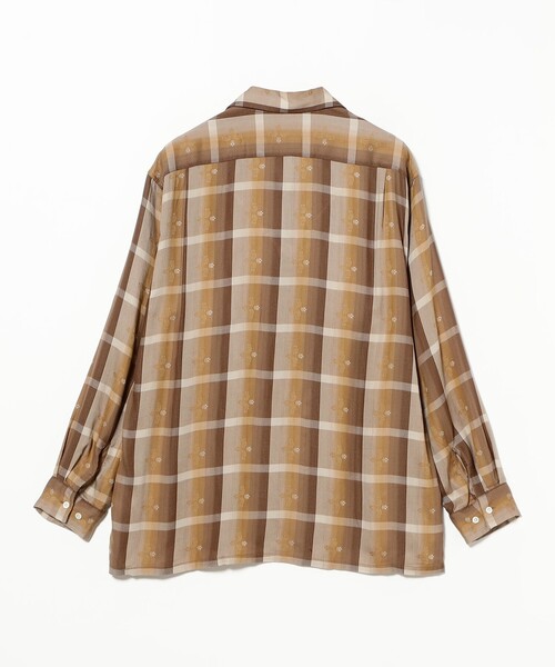 BEAMS PLUS(ビームスプラス)の「Open Collar Sashiko Ombre(シャツ/ブラウス・メンズ・ブラウン/ロイヤルブルー・X-LARGE/MEDIUM/SMALL/LARGE)」の8枚目の写真