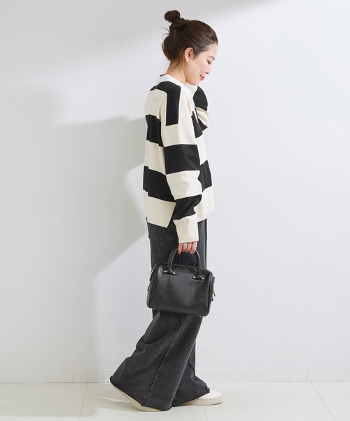 B.C STOCK（ベーセーストック）の「《追加5》ウォッシャブル / 裏毛センターシームスウェットパンツ（スウェットパンツ・レディース・ブラック系その他/チャコールグレー・FREE）」の4枚目の写真