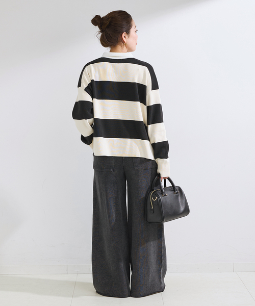 B.C STOCK（ベーセーストック）の「《追加5》ウォッシャブル / 裏毛センターシームスウェットパンツ（スウェットパンツ・レディース・ブラック系その他/チャコールグレー・FREE）」の5枚目の写真