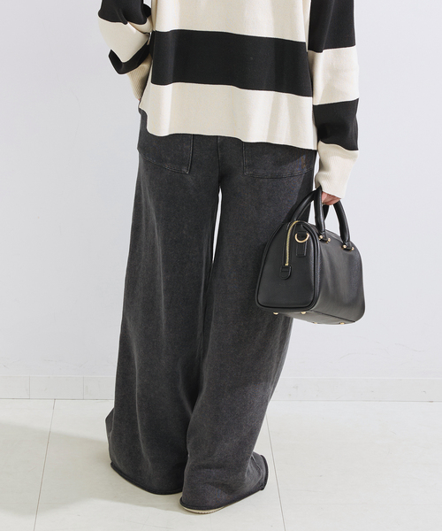 B.C STOCK（ベーセーストック）の「《追加5》ウォッシャブル / 裏毛センターシームスウェットパンツ（スウェットパンツ・レディース・ブラック系その他/チャコールグレー・FREE）」の8枚目の写真