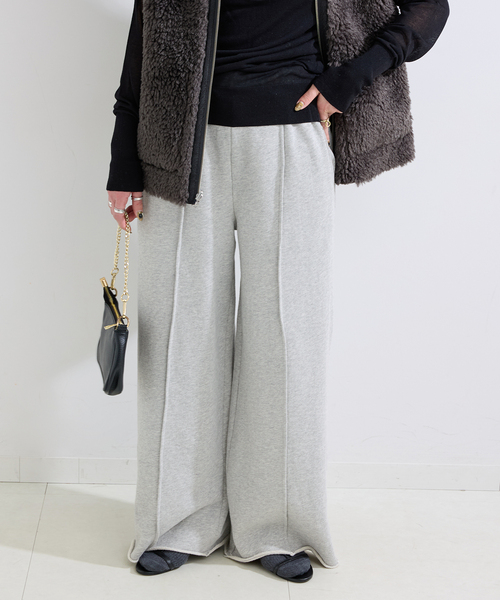 B.C STOCK（ベーセーストック）の「《追加5》ウォッシャブル / 裏毛センターシームスウェットパンツ（スウェットパンツ・レディース・ブラック系その他/チャコールグレー・FREE）」の21枚目の写真